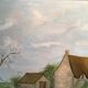 Old painting, farmhouse landscape signed Louis Dubois and dated 83