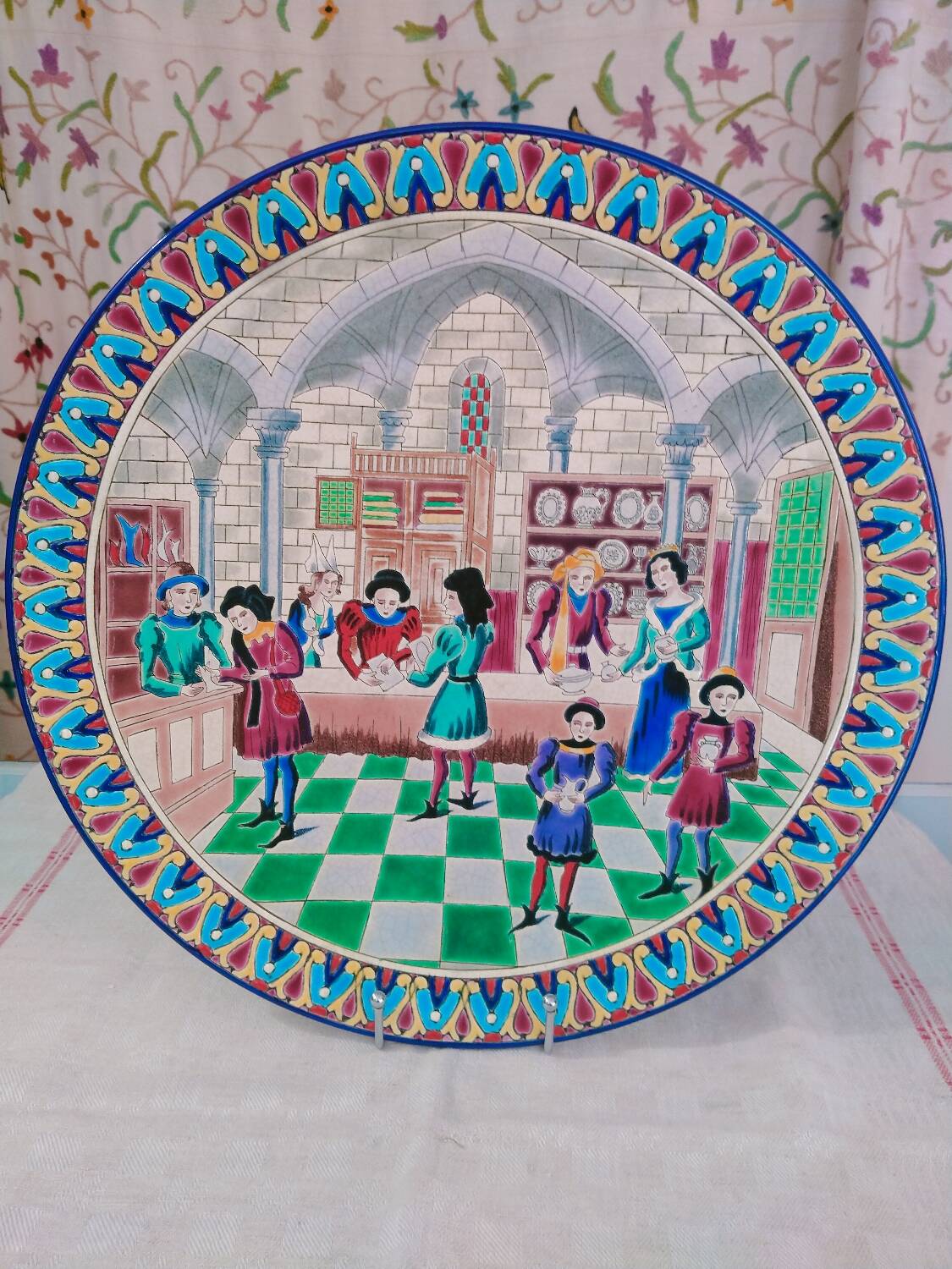 Longwy Platter "the Merchants' Hall"