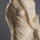 Sculpture of a Roman matron in white marble, Italy, 19th century.