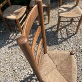 Set of 4 straw chairs