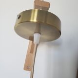 Lotus flower suspension in mother-of-pearl and brass