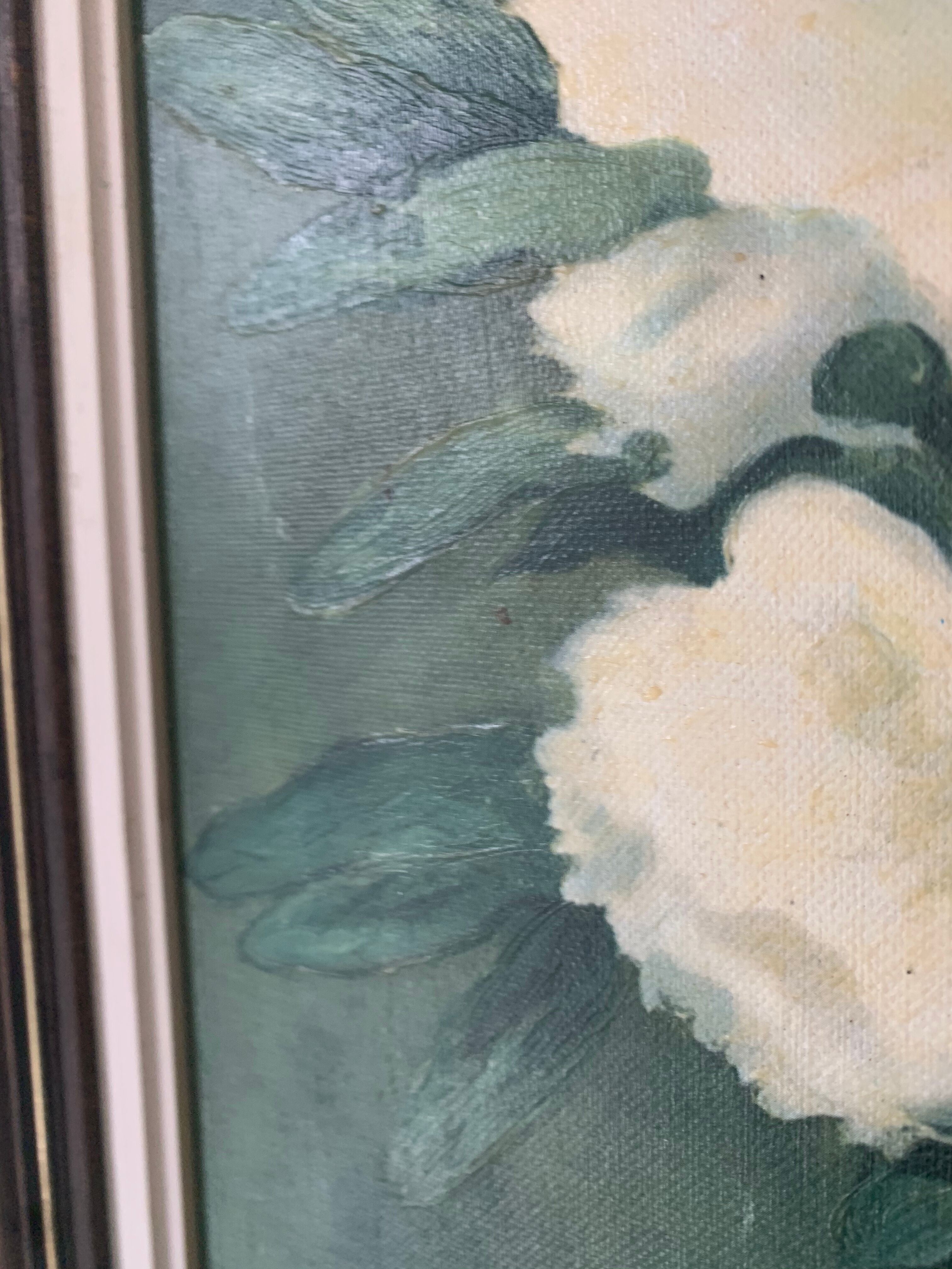 Oil on canvas peonies 1950