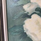 Oil on canvas peonies 1950