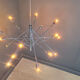 Vintage chrome sputnik style chandelier, 1970s