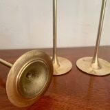 Set of 4 Scandinavian brass candlesticks
