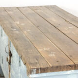 Antique industrial workbench