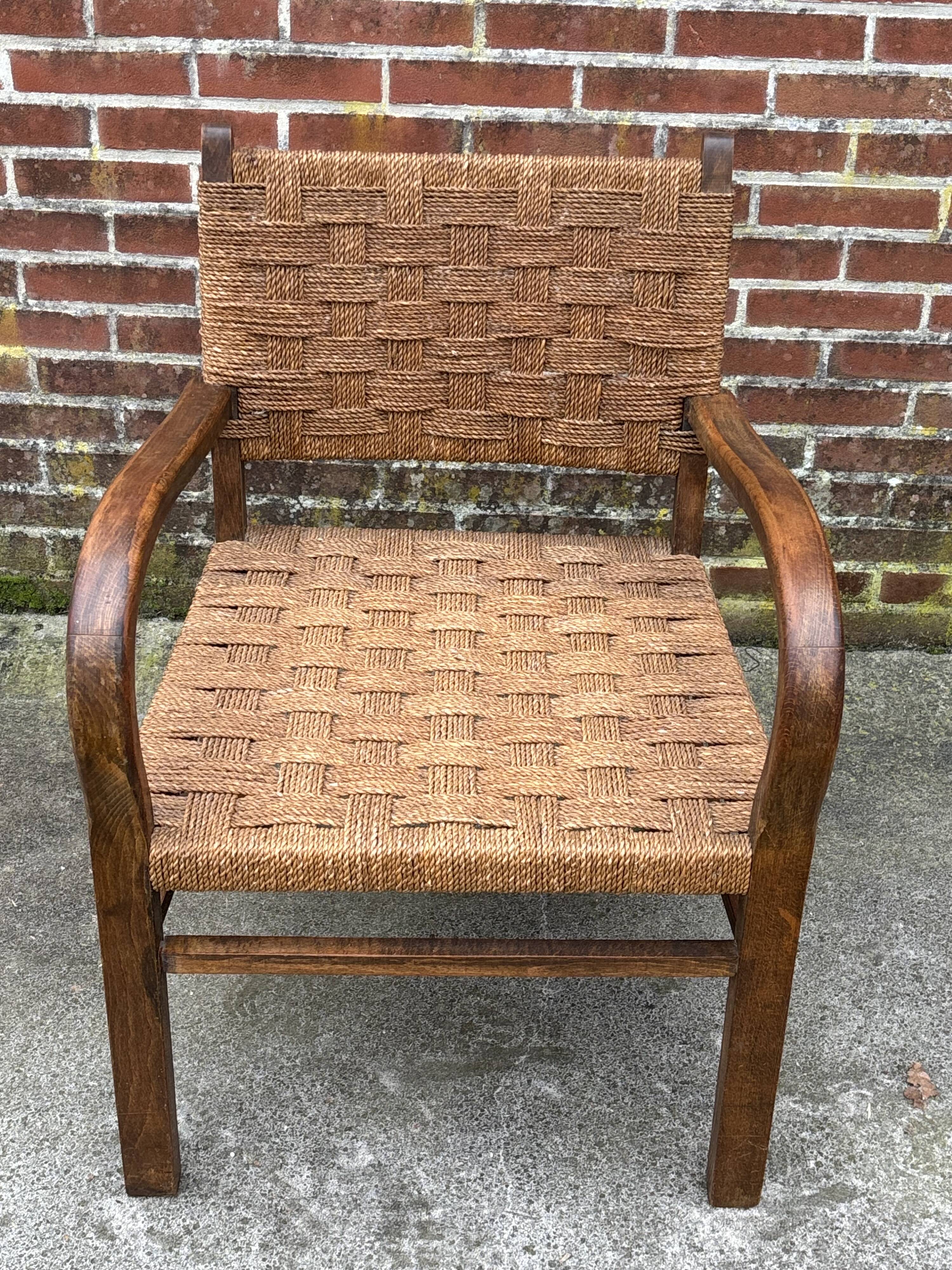 Bauhaus rope chair easy chair Erich Dieckmann style