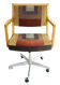Fauteuil de bureau vintage à roulettes