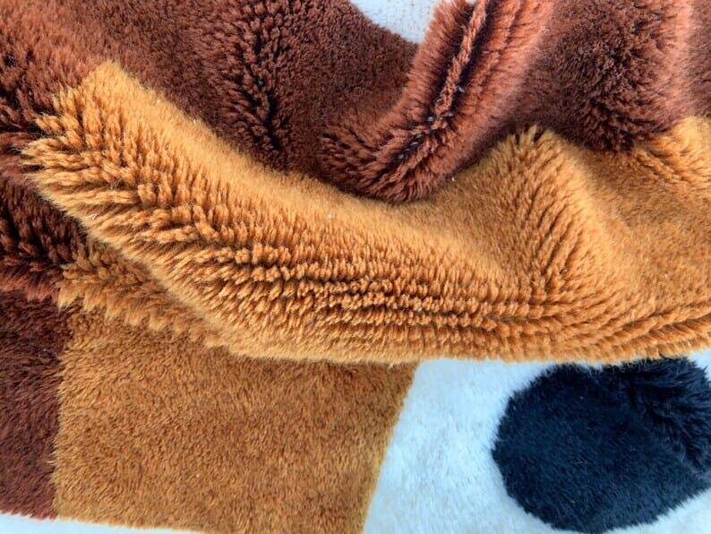 Beni mrirt rug in natural wool size 200 x 300 cm