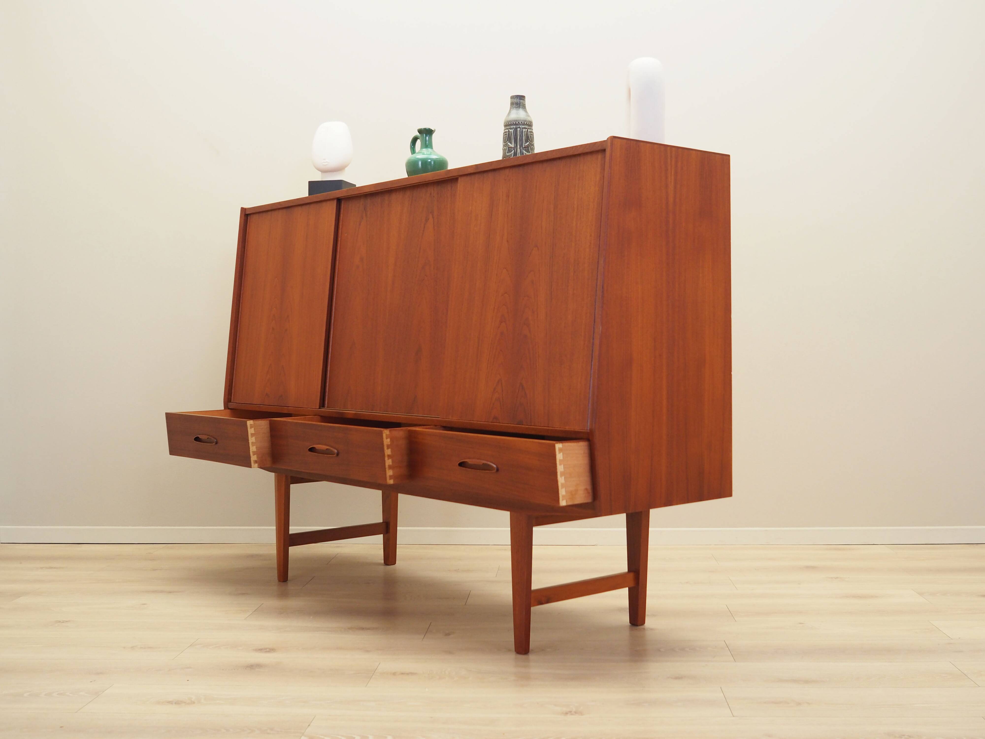 Teak highboard, Danish design, 1960s, production: Denmark