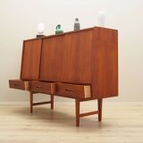 Teak highboard, Danish design, 1960s, production: Denmark