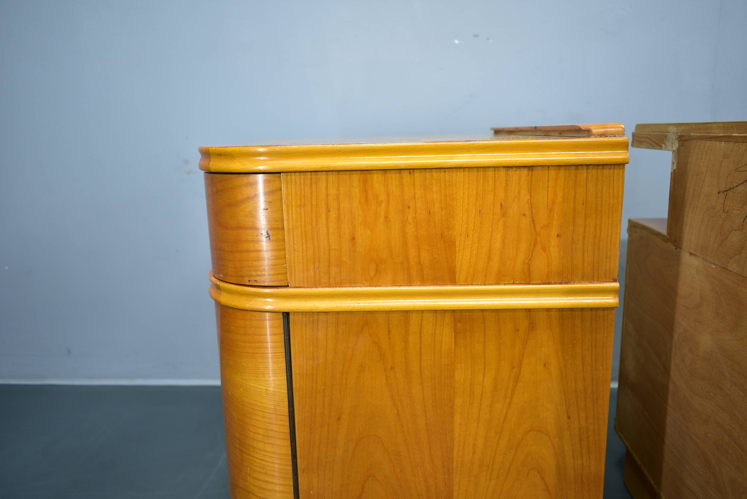1939s pair of Art Deco bedside tables, Czechoslovakia