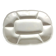 White compartment dish from Sarreguemines & Digoin / vintage 50s-60s