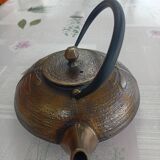 Chinese cast iron teapot Hua Zhouji masterpiece of ironwork dragonfly