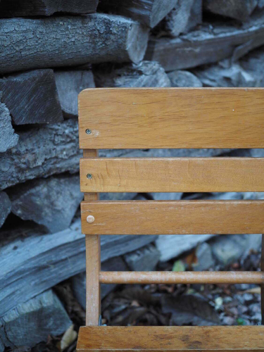Chaise rustique pour enfant pliante en bois