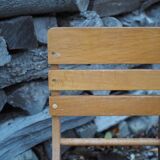 Rustic wooden folding children's chair