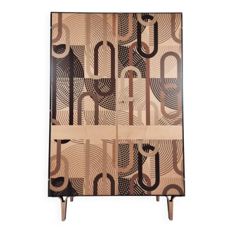 Vintage wardrobe in ash, 1970s