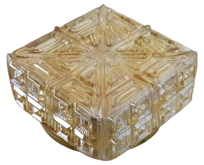 NOS New Old Stock vintage glass ceiling light