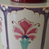 Ceramic lamp stand with floral pattern of Art Nouveau inspiration, 1960-1970