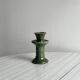 Handmade green ceramic candle holder