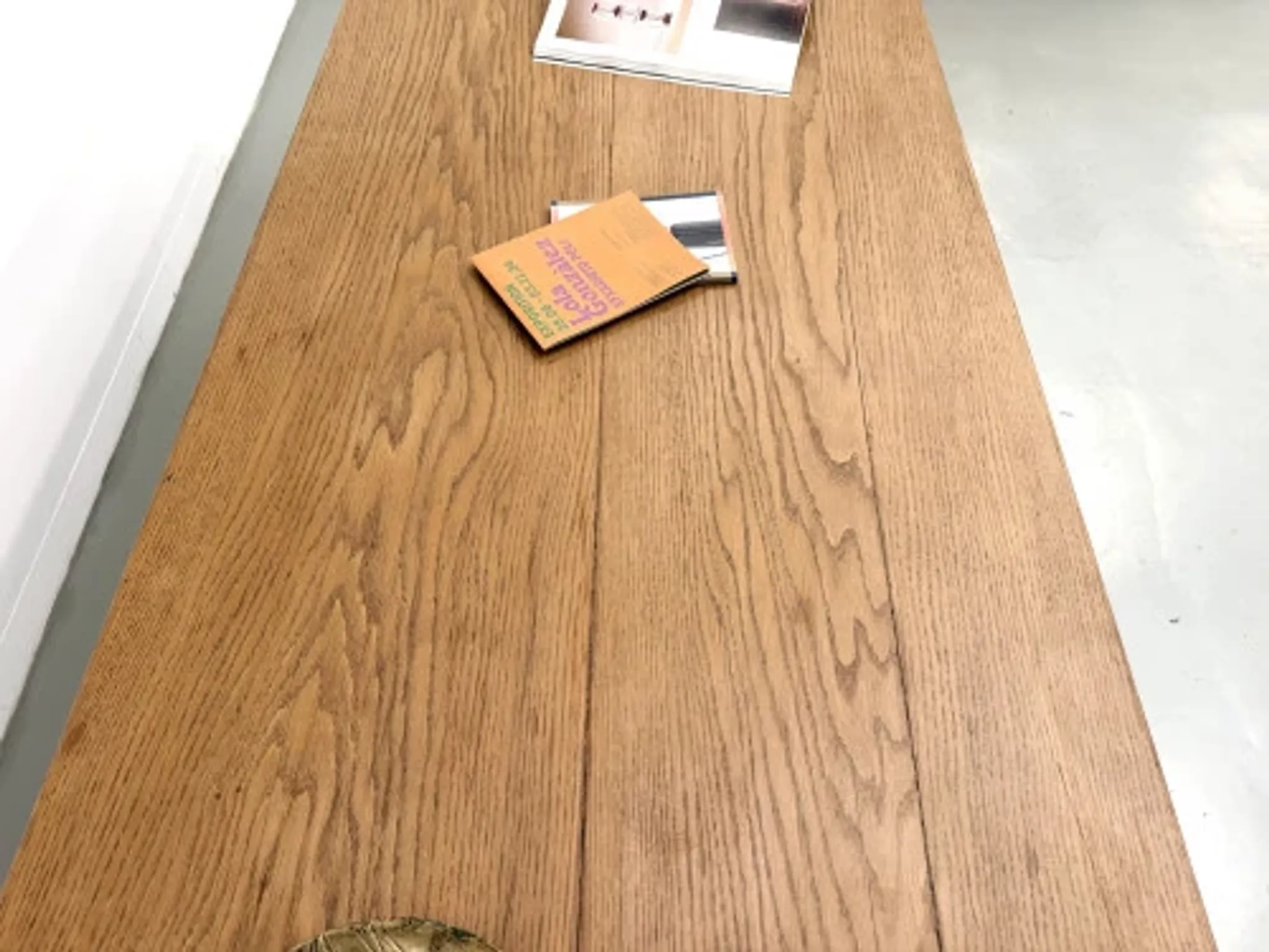 Solid oak farmhouse table, 1970s