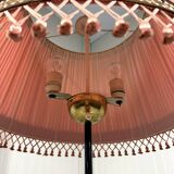 Austrian brass floor lamp pleated lampshade 1940-50’s