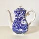 Théière anglaise bleue ancienne
