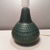 Lampe de table en céramique verte/bleue, danoise des années 1970.