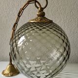Hanging ball vintage smoked glass