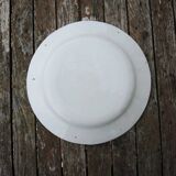 Assiette plate ancienne en faïence peinte à la main