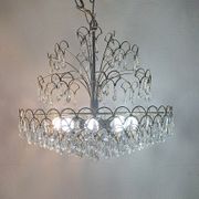 Lustre en cristal italien vintage 8 lumières