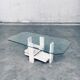 Brutalist Travertine Coffee Table by Willy Ballez, Belgium, 1970s