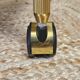 Table d' appoint en verre &laiton vintage