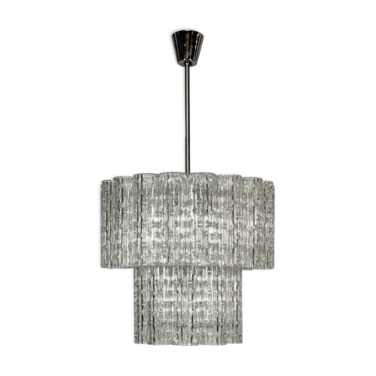 Vintage murano glass elements chandelier from 60s