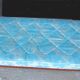 Single bed with wooden headboard and footboard and metal box spring