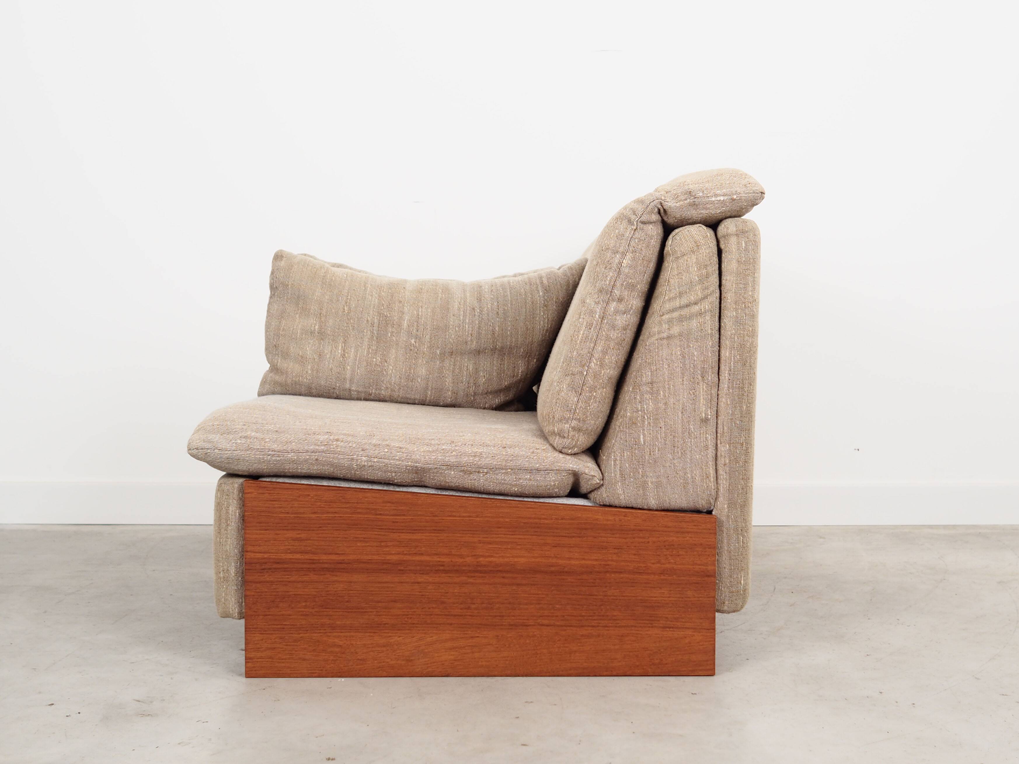 Canapé en teck, design danois, années 1970, production : Danemark