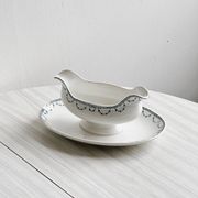 Saucière sur dormant faïence Digoin Sarreguemines Faust.