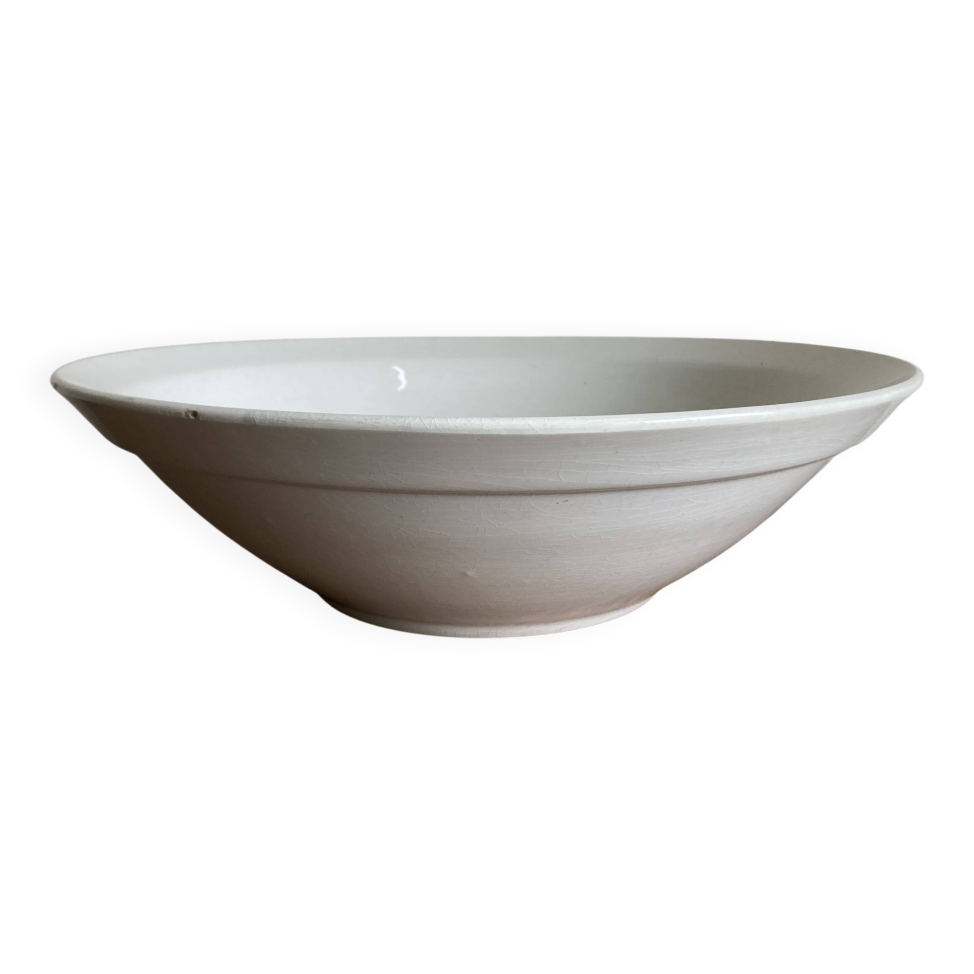 Ironstone salad bowl centrepiece Choisy 1900 white