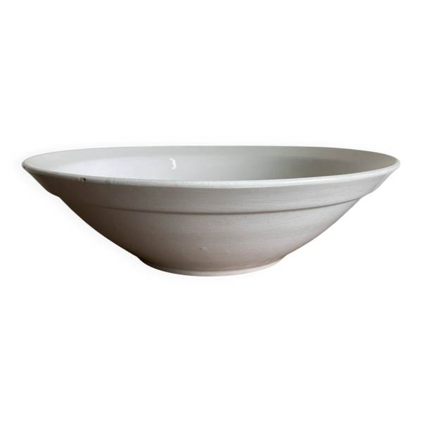 Saladier en terre de fer centre de table Choisy 1900 blanc