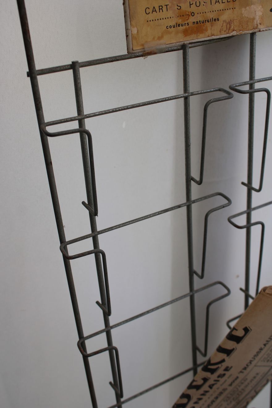 Old postcard wall display