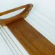 French geometric art déco fruit basket walnut and glass