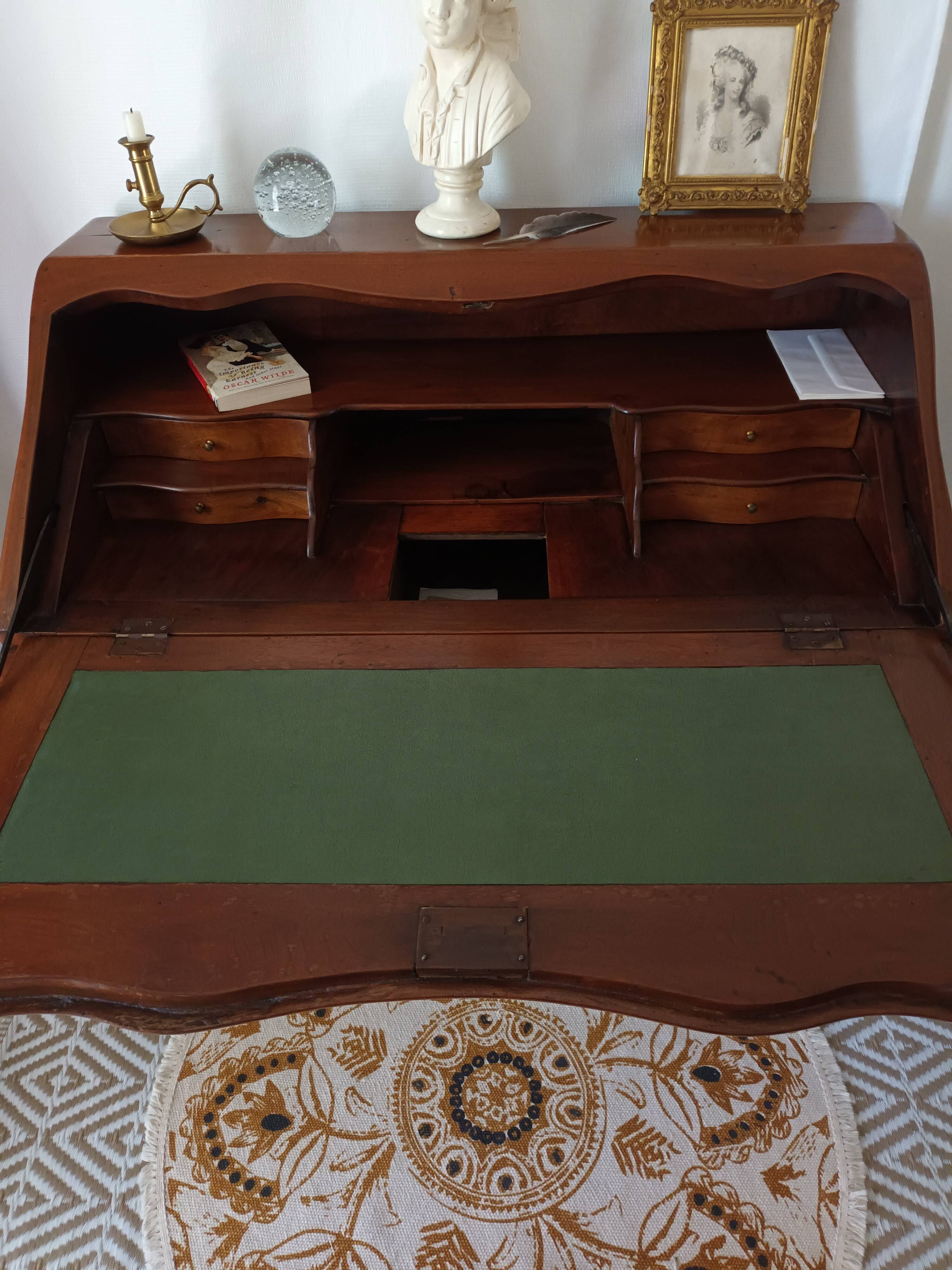 Louis XV style sloped secretary, 18th century.