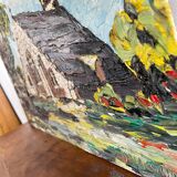 Oil on wood signed Delacourt