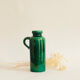 Soliflore vase in iridescent green ceramic West Germany