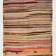 Tapis Kilim rayé rose et orange