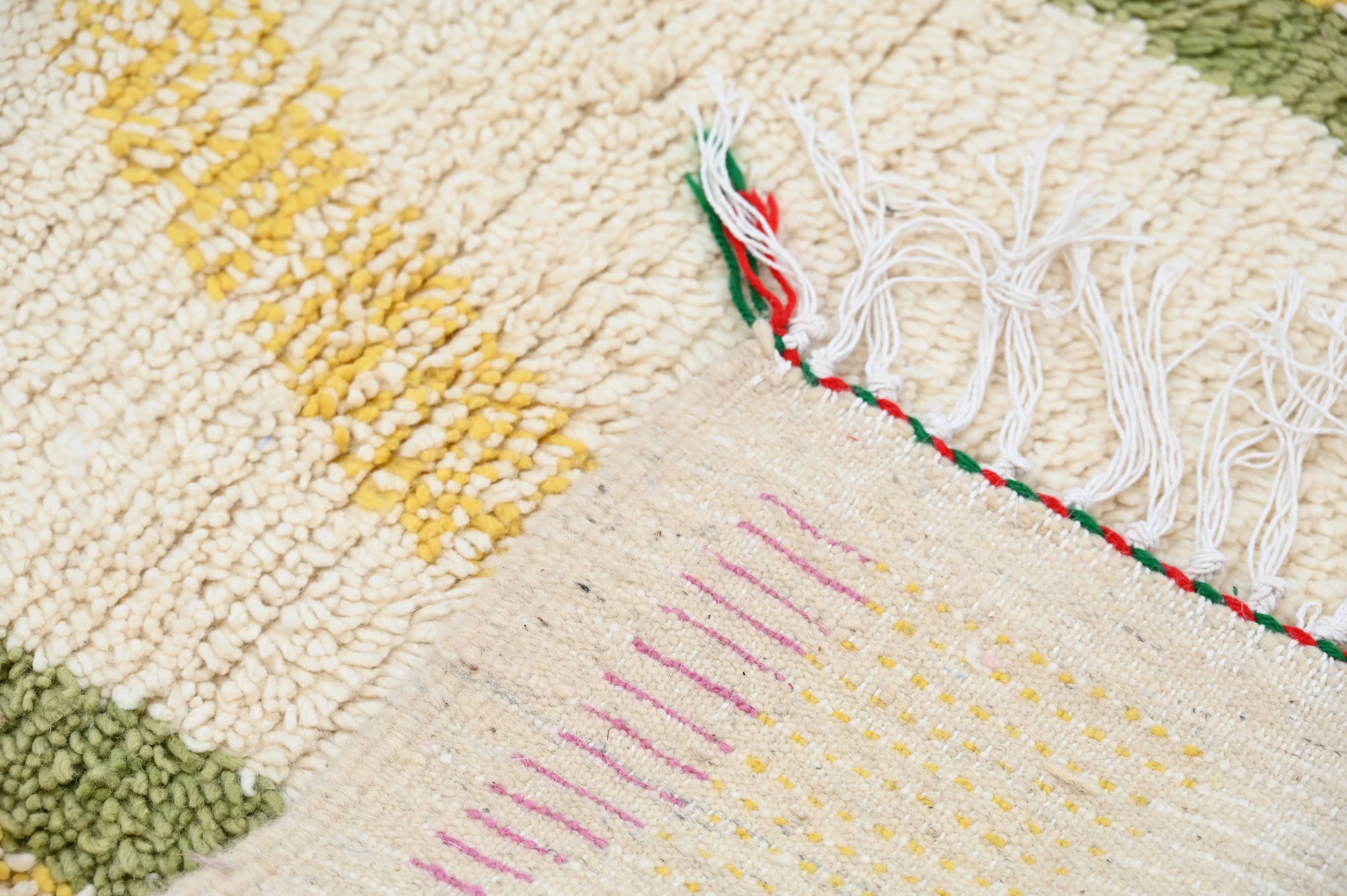 Colourful handwoven wool rug, 145 x 105 cm - P474