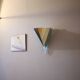 Post modern triangular brass wall light, 1990