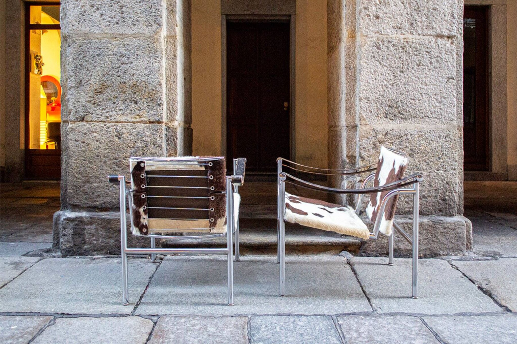 LC1 armchair by Le Corbusier for Cassina, Italy, 1960s, set of 2.