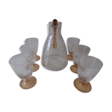 Service pitcher and 6 glasses