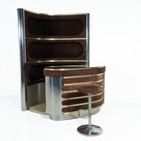 Modern suede bar from the mid-20th century by Willy Rizzo, Italy, 1970.